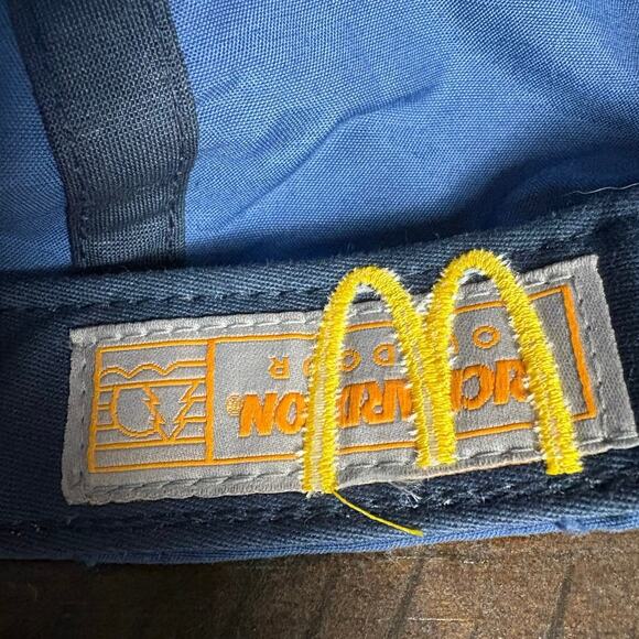 Gunga McDonald’s Blue Logo Embroidered Employee Fast Food Ball Cap Snap Back Hat - Picture 7 of 10